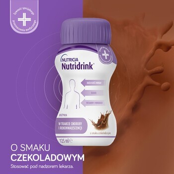 Zestaw 2x Nutridrink, smak czekoladowy, płyn, 4 x 125 ml