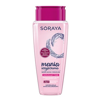 Soraya mania oczyszczania, nawilżający tonik do skóry suchej i wrażliwej, 200 ml