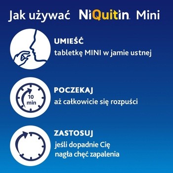 Niquitin Mini, 2 mg, tabletki do ssania, 20 szt., pojemnik