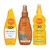 Zestaw DAX Sun, emulsja ochronna dla skóry wrażliwej, SPF 50+, 160 ml + nawilżający spray ochronny SPF 30, 200 ml + Turbo Gold, przyspieszacz opalania do twarzy i ciała, 200 ml