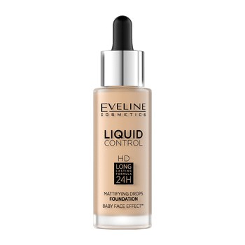 Eveline Cosmetics Liquid Control HD, matujący podkład do twarzy nr 011 w kolorze Natural, 32 ml