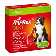 Fiprex DUO M 134 mg + 120,6 mg, rozwtór do nakrapiania dla psów od 10 do 20 kg, 1,34 ml