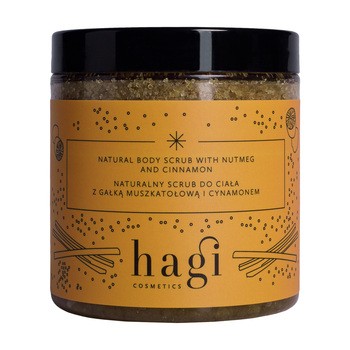 Hagi Cosmetics, Naturalny scrub do ciała z gałką muszkatołową i cynamonem, 300 g