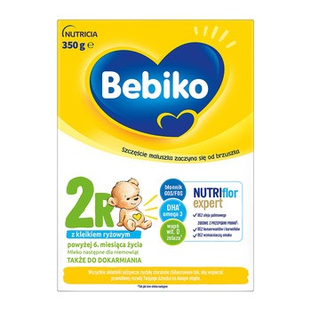 Bebiko 2R NUTRIflor Expert, mleko następne dla niemowląt z kleikiem ryżowym, 6 m+, proszek, 350 g