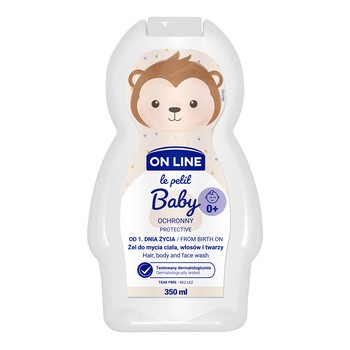 On Line Le Petit, ochronny żel 3w1 do mycia ciała, 350 ml