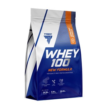 Trec Whey 100 New Formula, proszek, smak krem truskawkowy, 700 g