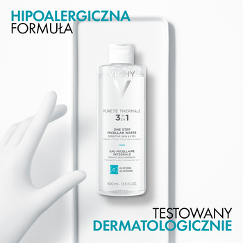 Vichy Purete Thermale, Mineralny płyn micelarny dla skóry wrażliwej, 400 ml