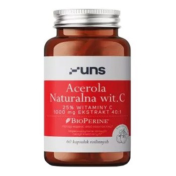 Uns Acerola Naturalna wit.C + Bioperine, kapsułki, 60 szt.