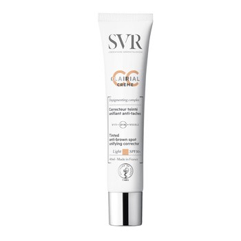 SVR Clairial Creme CC, korektor kryjący przebarwienia, light, SPF 50+, 40 ml