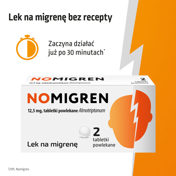 Nomigren, 12,5 mg, tabletki powlekane, 2 szt.