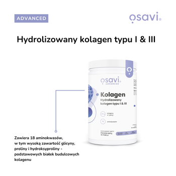 Osavi Kolagen Typu I i III, proszek, 600 g