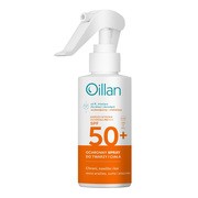 Oillan Sun, ochronny spray przeciwsłoneczny do twarzy i ciała SPF50 do skóry wrażliwej, 125 ml