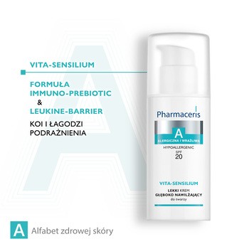 Pharmaceris A Vita-Sensilium, lekki krem głęboko nawilżający, SPF 20, 50 ml