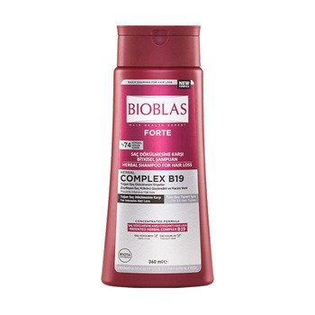 Bioblas Forte Complex B19, ziołowy szampon przeciw intensywnemu wypadaniu włosów, 360 ml