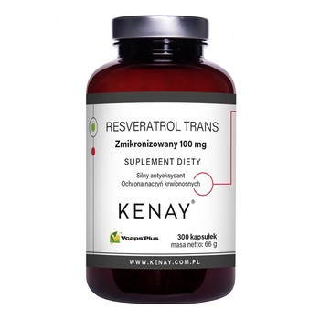 KENAY Resveratrol Trans 100 mg, kapsułki, 300 szt.