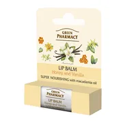 Green Pharmacy, balsam do ust, intensywnie odżywczy, miód i wanilia, SPF 10, 3,6 g