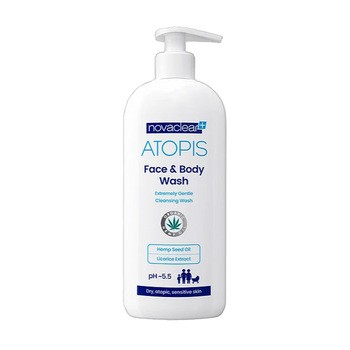 Novaclear Atopis, płyn do mycia twarzy i ciała, 500 ml