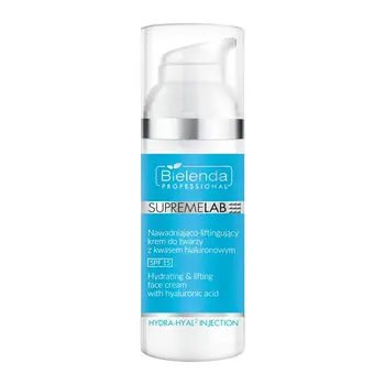 Bielenda Professional SupremeLAB Hydra-Hyal2 Injection, nawadniająco-liftingujący krem do twarzy z kwasem hialuronowym SPF 15, 50 ml