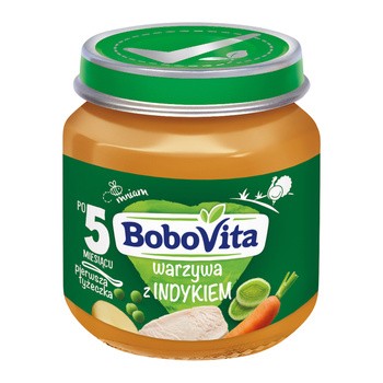 BoboVita, warzywa z indykiem, 5 m+, 125 g