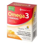 BIO Omega 3 + D2000, kapsułki softgel, 60 szt.