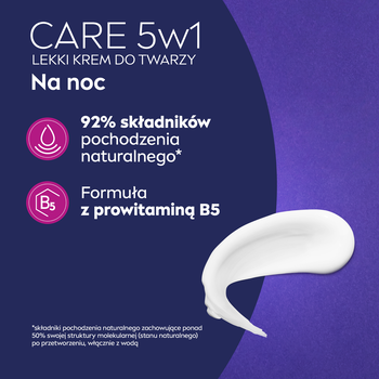 Nivea Care 5w1, lekki krem do twarzy na noc, 100 ml