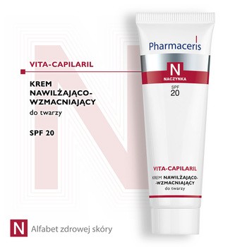 Pharmaceris N Vita-Capilaril, krem nawilżająco-wzmacniający, SPF 20, 50 ml