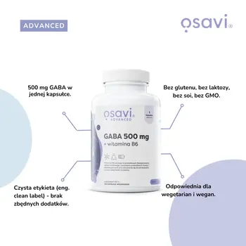 Osavi Gaba 500 mg + witamina B6, kapsułki, 120 szt.