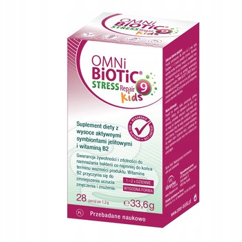 Omni Biotic Stress Repair 9 Kids, saszetki z proszkiem, 28 szt.