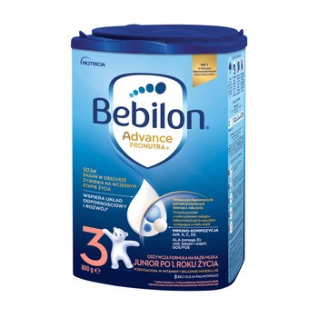 Bebilon Advance Pronutra 3, Junior, formuła na bazie mleka po 1. roku życia, proszek, 800 g