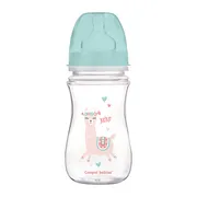 Canpol Easy Start Toys, butelka szerokootworowa, antykolkowa, zielona, 240 ml