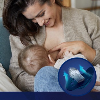 Canpol Lovi Stardust, smoczek silikonowy uspokajający, dynamiczny 0-3 m, fioletowy, 2 szt.