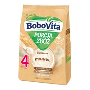 BoboVita Porcja Zbóż, kaszka bezmleczna, manna, 4 m+, 170 g