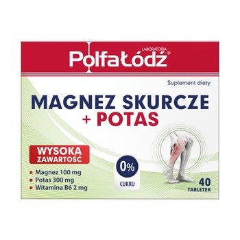 PolfaŁódź Magnez Skurcze + Potas, tabletki, 40 szt.