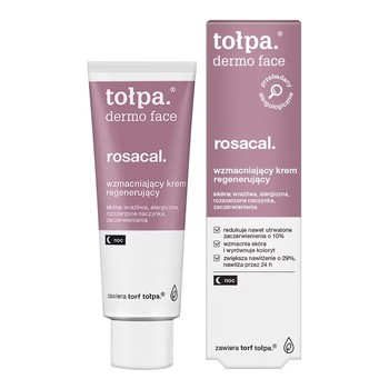 Tołpa Dermo Face Rosacal, regenerujący krem wzmacniający na noc, 40 ml