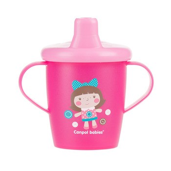 Canpol Babies, kubek niekapek Toys, kolor różowy, 250 ml