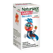 Natursept med gardło, lizaki bez cukru, smak truskawkowy, 6 szt.