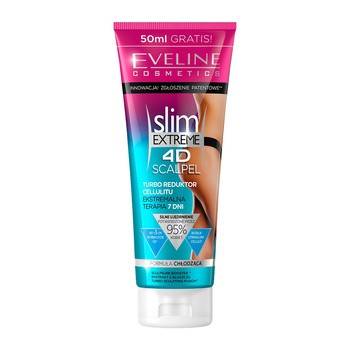 Eveline Cosmetics Slim Extreme 4D Scalpel, potrójnie skoncentrowany turbo reduktor cellulitu, 250 ml
