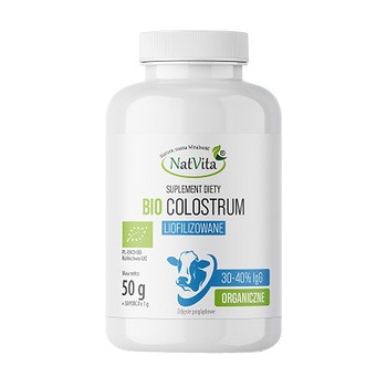 NatVita Bio Colostrum liofilizowane 30-40% IgG, proszek, 50 g