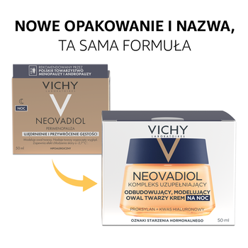 Vichy Neovadiol Kompleks Uzupełniający, odbudowujący i modelujący owal twarzy krem na noc, 50 ml