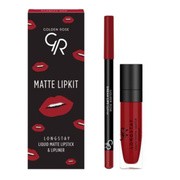 Golden Rose Matte Lipkit, zestaw do makijażu ust, red, 7,6 g
