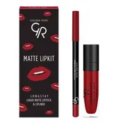 Golden Rose Matte Lipkit, zestaw do makijażu ust, red, 7,6 g