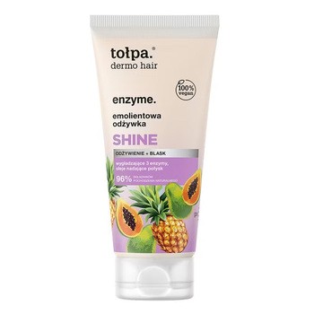 Tołpa dermo hair enzyme. Shine, odżywka emolientowa do włosów, 200 ml