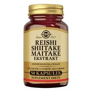 Solgar Reishi Shiitake Maitake Ekstrakty, kapsułki, 50 szt.