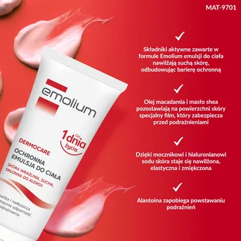 Emolium Dermocare, emulsja do ciała, 200 ml