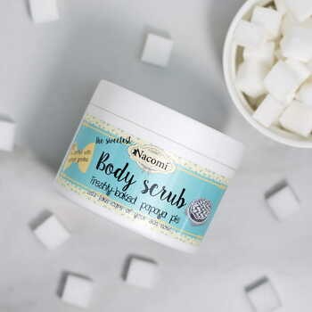 Nacomi, peeling cukrowy, świeże ciasto z papayą, 200 g