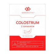 Colostrum z bananem Genactiv, proszek, saszetki, 30 szt.