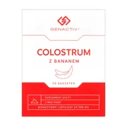 Colostrum z bananem Genactiv, proszek, saszetki, 30 szt.