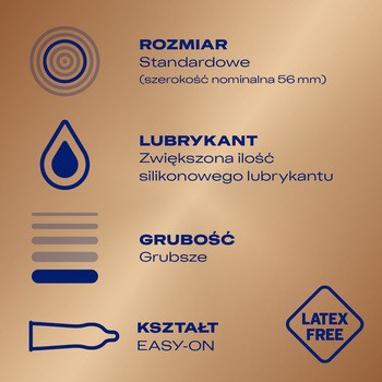 Durex Sensual No Latex, prezerwatywy nielateksowe, 3 szt.
