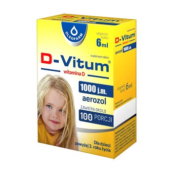 D-Vitum witamina D 1000 j.m., aerozol, 6 ml