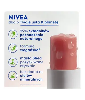 Nivea Hyaluron Lip Moisture Plus Rose, nawilżający balsam do ust, 5,2 g